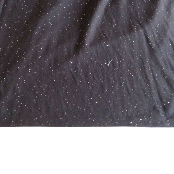 🎉HP🎉Eileen Fisher Black Wool, Short Sleeve Top w/Tiny Silver Sequins, Large, EUC - Picture 7 of 12